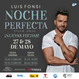 Pospuesto concierto de Luis Fonsi para mayo