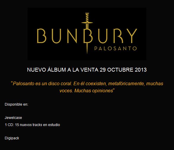 PALOSANTO…LO NUEVO DE BUNBURY