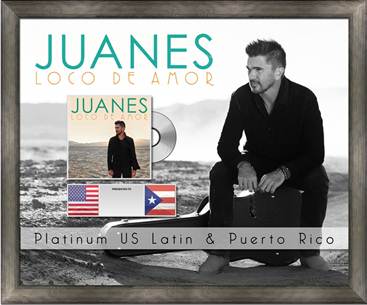 Juanes Recibe Disco de Platino por las Ventas de su Nuevo Álbum