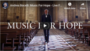 DESDE EL DUOMO DE MILÁN ANDREA BOCELLI PRESENTA ‘MUSIC FOR HOPE’