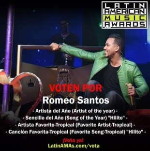 Romeo Santos-Nominado a 4 Latin American Music Awards 2015